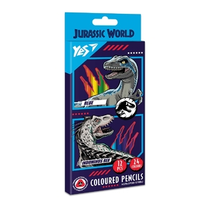 Карандаши цветные двусторонние 24 цвета (12 шт) Jurassic World 290679 Yes