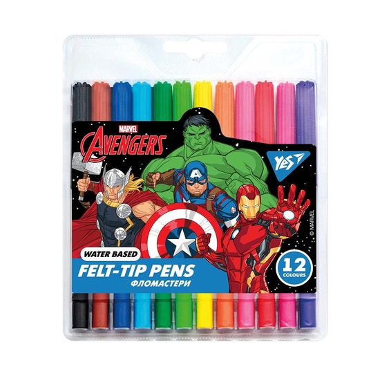 Фломастеры 12 цветов, на водной основе Marvel.Avengers 650474 Yes Фломастеры 12 цветов, на водной основе Marvel.Avengers 650474 Yes