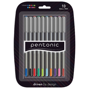 Набір ручок кулькових 1 мм, 10 кольорів в упаковці Pentonic 412199 Linc