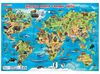 Детская карта животных мира, размер 50х70 см.