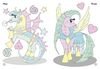 Водная раскраска В5, 8 страниц Волшебные лошадки, серия Веселые цвета