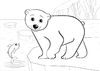 Розмальовка з наліпками Білий ведмідь, серія Малюнки з наліпок