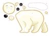 Розмальовка з наліпками Білий ведмідь, серія Малюнки з наліпок