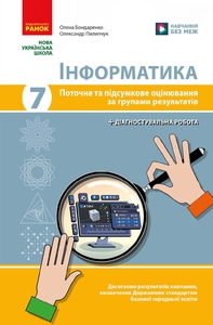 Информатика 7 класс: Текущая и итоговая оценка по группам результатов Бондаренко А.А.