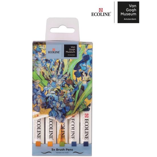 Набір акварельних маркерів-пензликів, 5 кольорів Ecoline Brushpen Van Gogh Museum 8712079456870 Royal Talens Набір акварельних маркерів-пензликів, 5 кольорів Ecoline Brushpen Van Gogh Museum 8712079456870 Royal Talens