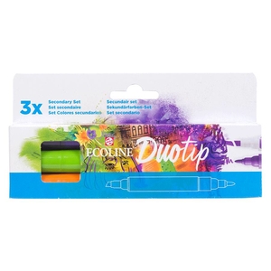 Набір акварельних маркерів, 3 кольори ECOLINE DUO TIP Secondary 8712079465612 Royal Talens