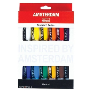 Набор акриловых красок, 12 цветов по 20 мл AMSTERDAM STANDARD 8712079329327 Royal Talens