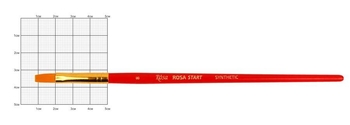 Пензлик художній №8 синтетика, плаский з короткою ручкою 4823098500278 ROSA START