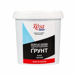 Грунт акриловый художественный черный, 500 мл 4823098540731 ROSA Studio