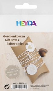 Подарункова коробка, розмір 9х12,5 см, 6 шт в упаковці Крафт 4005329143793 Heyda