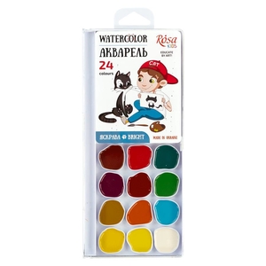 Акварельні фарби, 24 кольори Cats with a Boy 4823098541479 ROSA Kids