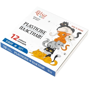 Пластилин, 12 цветов, 192 г Cats 4823098541592 ROSA Kids