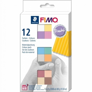 Полимерная глина, 12 цветов по 25 г Fimo. Pastel Colours 4007817053423 Staedtler
