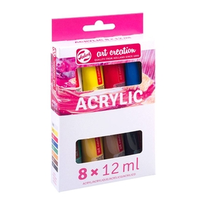 Набір акрилових фарб, 8 кольорів по 12 мл ArtCreation 8712079517915 Royal Talens