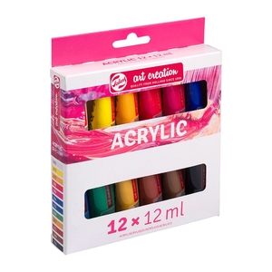 Набор акриловых красок, 12 цветов по 12 мл ArtCreation 8712079517922 Royal Talens