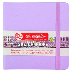 Скетчбук 12х12 см, 80 аркушів, кремовий папір, 140 г/м2 Pastel Violet. Talens Art Creation 8712079467012 Royal Talens