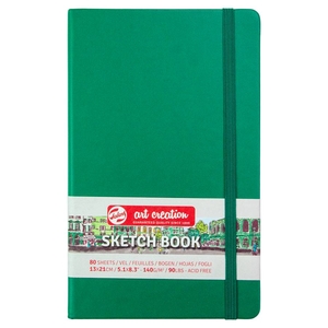 Скетчбук А5, 80 листов, кремовая бумага, 140 г/м2 Forest Green. Talens Art Creation 8712079467098 Royal Talens