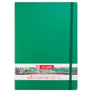 Скетчбук А4, 80 аркушів, кремовий папір, 140 г/м2 Forest Green. Talens Art Creation 8712079467104 Royal Talens