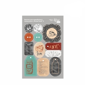 Висічки для скрапбукінгу самоклеючі, розмір 12,8х20 см, картон Recipe book 2 4823098504269 ROSA TALENT