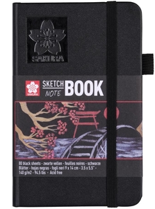 Скетчбук А6, 80 листов, черная бумага, 140 г/м2 Sketch 8712079448547 Sakura