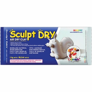 Маса для ліплення самозастигаюча біла, 1 кг Sculpt Dry 8804819065401 MUNGYO