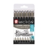 Набір лінерів чорних, 6 шт різної товщини письма PIGMA MICRON + Pigma Brush 8712079421731
 Sakura