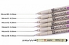 Набір лінерів чорних, 6 шт різної товщини письма PIGMA MICRON + Pigma Brush 8712079421731
 Sakura
