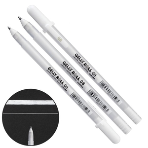 Ручка гелева біла 0,4 мм Gelly Roll Basic MEDIUM 08 084511378193 Sakura