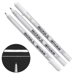 Ручка гелева біла 0,5 мм Gelly Roll Basic BOLD 10 084511310315 Sakura