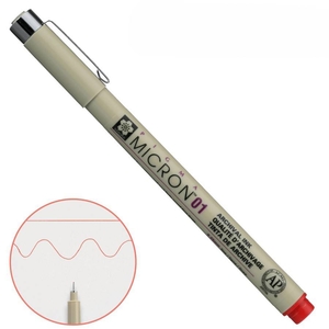 Лінер червоний 0,25 мм PIGMA MICRON 01 084511306318 Sakura