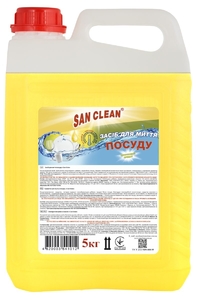 Средство для мытья посуды 5 л Лимон San Clean