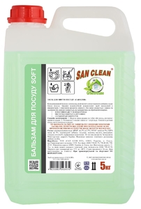Средство для мытья посуды 5 л SOFT GREENHOUSE San Clean