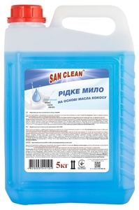 Мило рідке, 5 л, блакитне San Clean