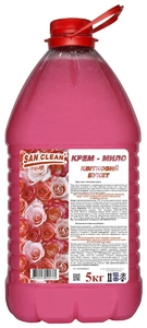 Крем-мыло жидкое, 5 л Цветочный букет San Clean