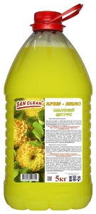 Крем-мило рідке, 5 л Шалений цитрус San Clean