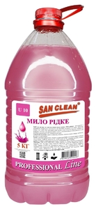 Мило рідке, на основі масла кокосу, 5 л, рожеве PROFESSIONAL Line San Clean