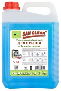 Універсальний рідкий засіб для прання всіх видів тканин, 5 кг PROFESSIONAL Line San Clean