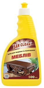 Чистящее средство и полировка мебели, 500 мл FURNITURE WAX CLEANER San Clean
