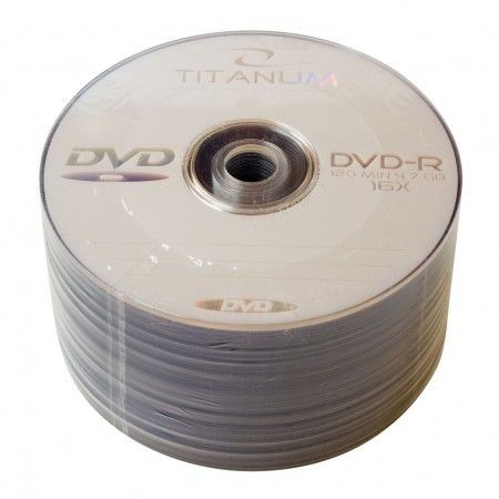 DVD-R диск 4.7Gb, швидкість читання 16x, 50 шт в наборі Titanum DVD-R диск 4.7Gb, швидкість читання 16x, 50 шт в наборі Titanum