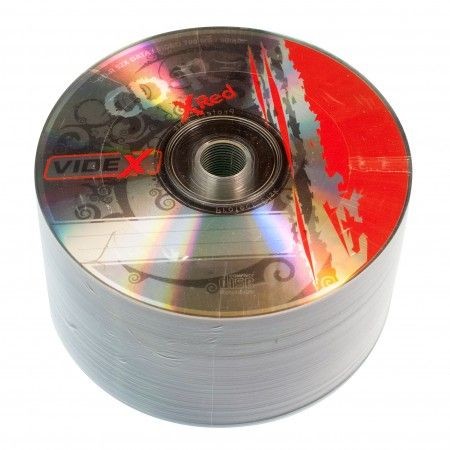 CD-R диск 700 mb, швидкість читання 52x, 50 шт в наборі X-Red Videx CD-R диск 700 mb, швидкість читання 52x, 50 шт в наборі X-Red Videx
