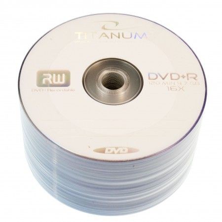 DVD+R диск 4.7Gb, швидкість читання 16x, 50 шт в наборі Titanum DVD+R диск 4.7Gb, швидкість читання 16x, 50 шт в наборі Titanum