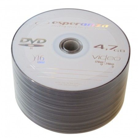 DVD-R диск 4.7Gb, швидкість читання 16x, 50 шт в наборі Esperanza DVD-R диск 4.7Gb, швидкість читання 16x, 50 шт в наборі Esperanza