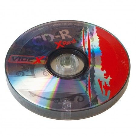 CD-R диск 700 mb, швидкість читання 52x, 10 шт в наборі X-Red Videx CD-R диск 700 mb, швидкість читання 52x, 10 шт в наборі X-Red Videx