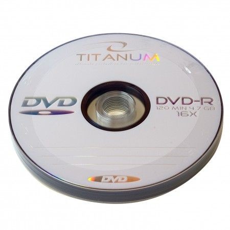 DVD-R диск 4.7Gb, швидкість читання 16x, 10 шт в наборі Titanum DVD-R диск 4.7Gb, швидкість читання 16x, 10 шт в наборі Titanum