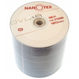 DVD+R диск 4.7Gb, швидкість читання 16x, 50 шт в наборі Nanotex DVD+R диск 4.7Gb, швидкість читання 16x, 50 шт в наборі Nanotex