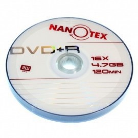 DVD+R диск 4.7Gb, швидкість читання 16x, 10 шт в наборі Nanotex DVD+R диск 4.7Gb, швидкість читання 16x, 10 шт в наборі Nanotex