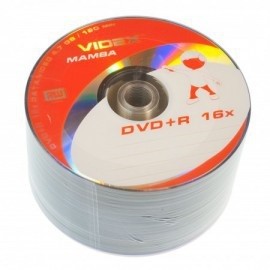 DVD+R диск 4.7Gb, швидкість читання 16x, 50 шт в наборі Mamba Videx DVD+R диск 4.7Gb, швидкість читання 16x, 50 шт в наборі Mamba Videx