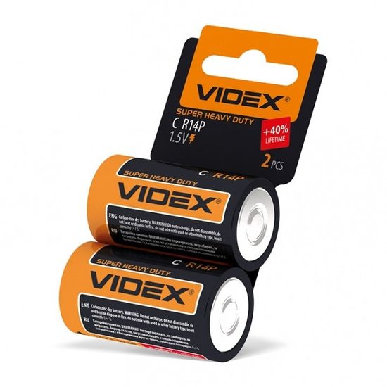 Батарейка сольова R14P/C 21155 Videx