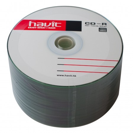 CD-R диск 700 mb, швидкість читання 52x, 50 шт в наборі Havit CD-R диск 700 mb, швидкість читання 52x, 50 шт в наборі Havit