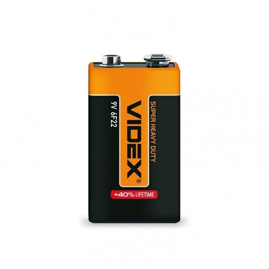 Батарейка сольова 6F22/9V (Крона) Videx